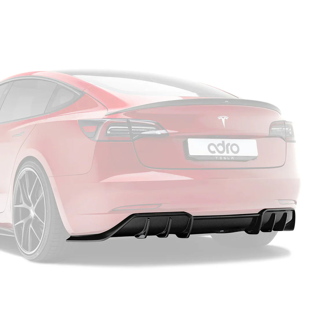 ADRO Tesla Model 3 Carbon Fiber Rear Diffuser (2017-2023)