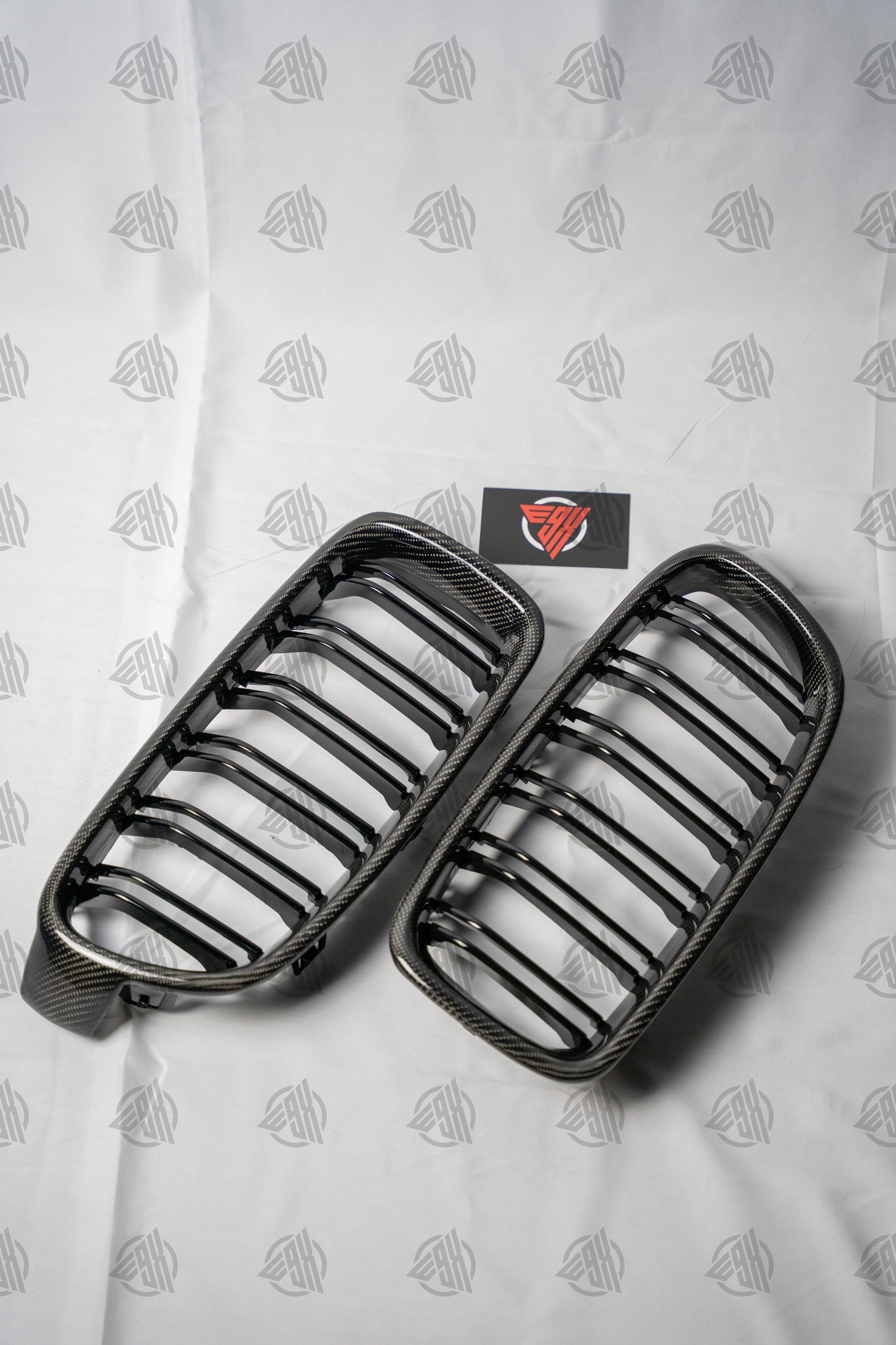 F30 Carbon Fibre Double Slot Kidney Grilles