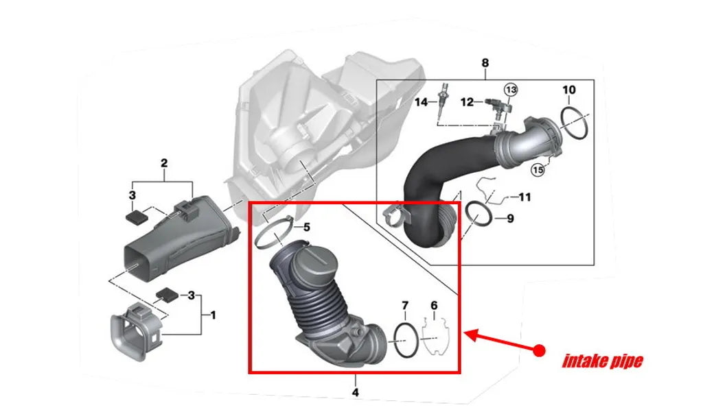 G-B58 intake pipe ( G05,G20, supra)