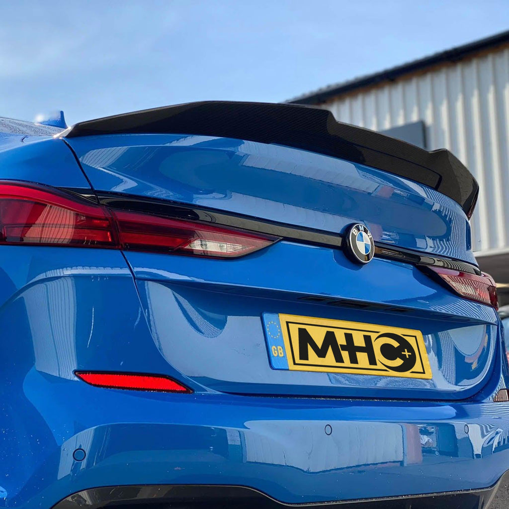 MHC+ BMW F44 M235i xDrive Pre Preg Carbon Fibre Ducktail Style Rear Spoiler