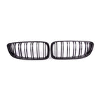 MHC Black BMW F80 M3, F82/F83 M4 & F32/F33/F36 4 Series Gloss Black Double Slat Front Grilles