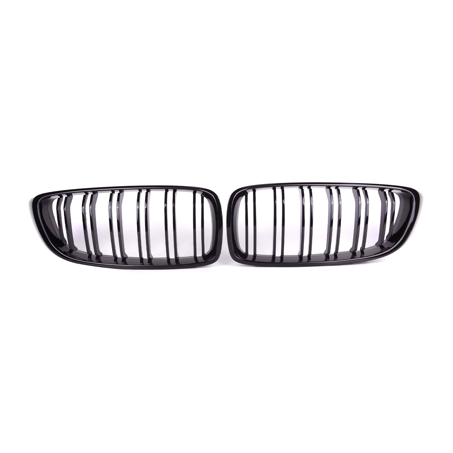 MHC Black BMW F80 M3, F82/F83 M4 & F32/F33/F36 4 Series Gloss Black Double Slat Front Grilles