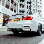 MHC+ BMW F80 M3 & F82/F83 M4 Pre Preg Carbon Fibre Aggressive 3 Piece Rear Diffuser