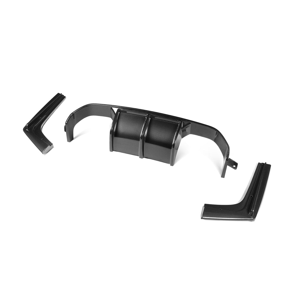 MHC+ BMW F80 M3 & F82/F83 M4 Pre Preg Carbon Fibre Aggressive 3 Piece Rear Diffuser