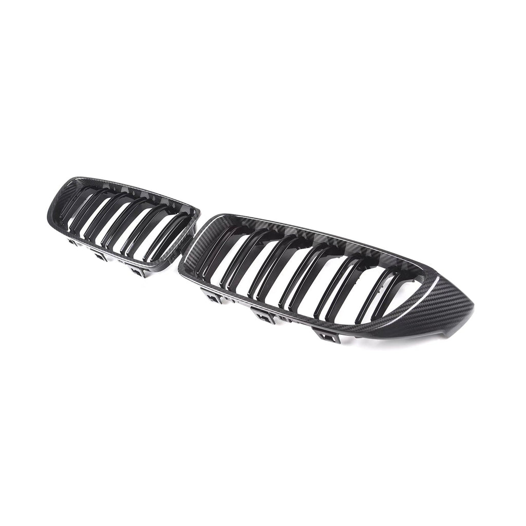 MHC+ BMW F80 M3 & F82/F83 M4 Pre Preg Carbon Fibre & Gloss Black Premium Front Grilles
