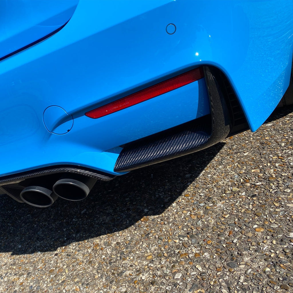 MHC+ BMW F80 M3 & F82/F83 M4 Pre Preg Carbon Fibre Rear Bumper Inserts