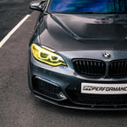 MHC Black BMW F87 M2 N55 & F22/F23 2 Series Gloss Black Single Slat Front Grilles