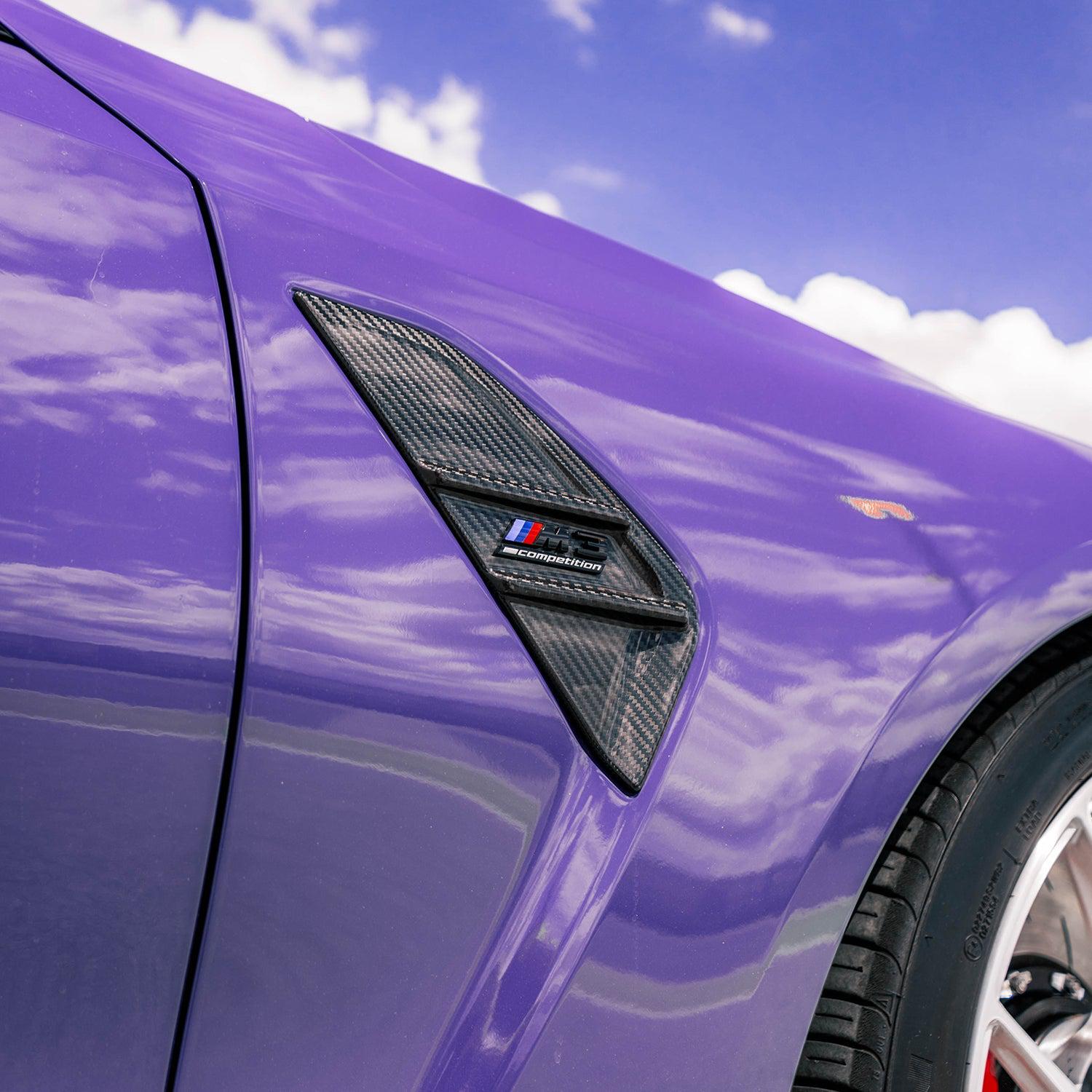 MHC+ BMW G80 & G81 M3 Pre Preg Carbon Fibre Full Replacement Side Badges