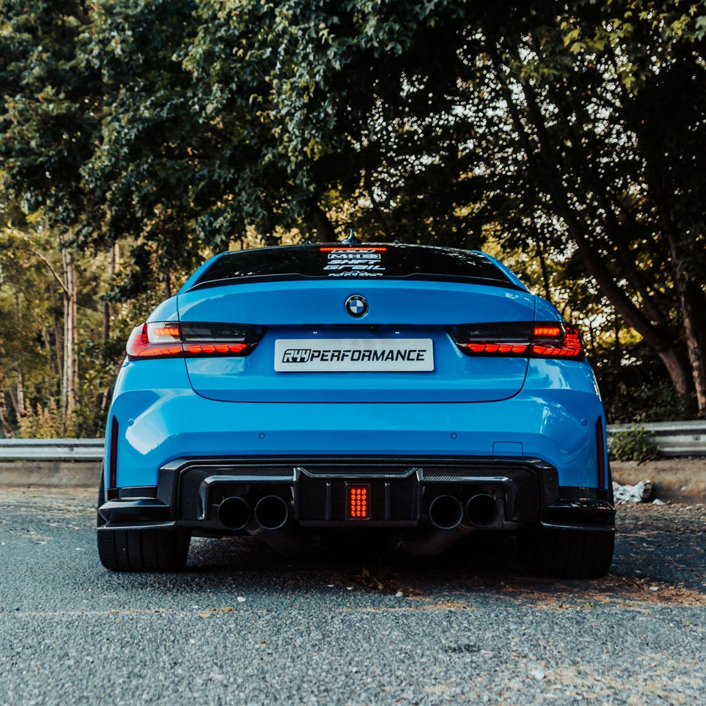 MHC+ BMW G80 & G81 M3 SS1 Pre Preg Carbon Fibre Rear Side Splitters