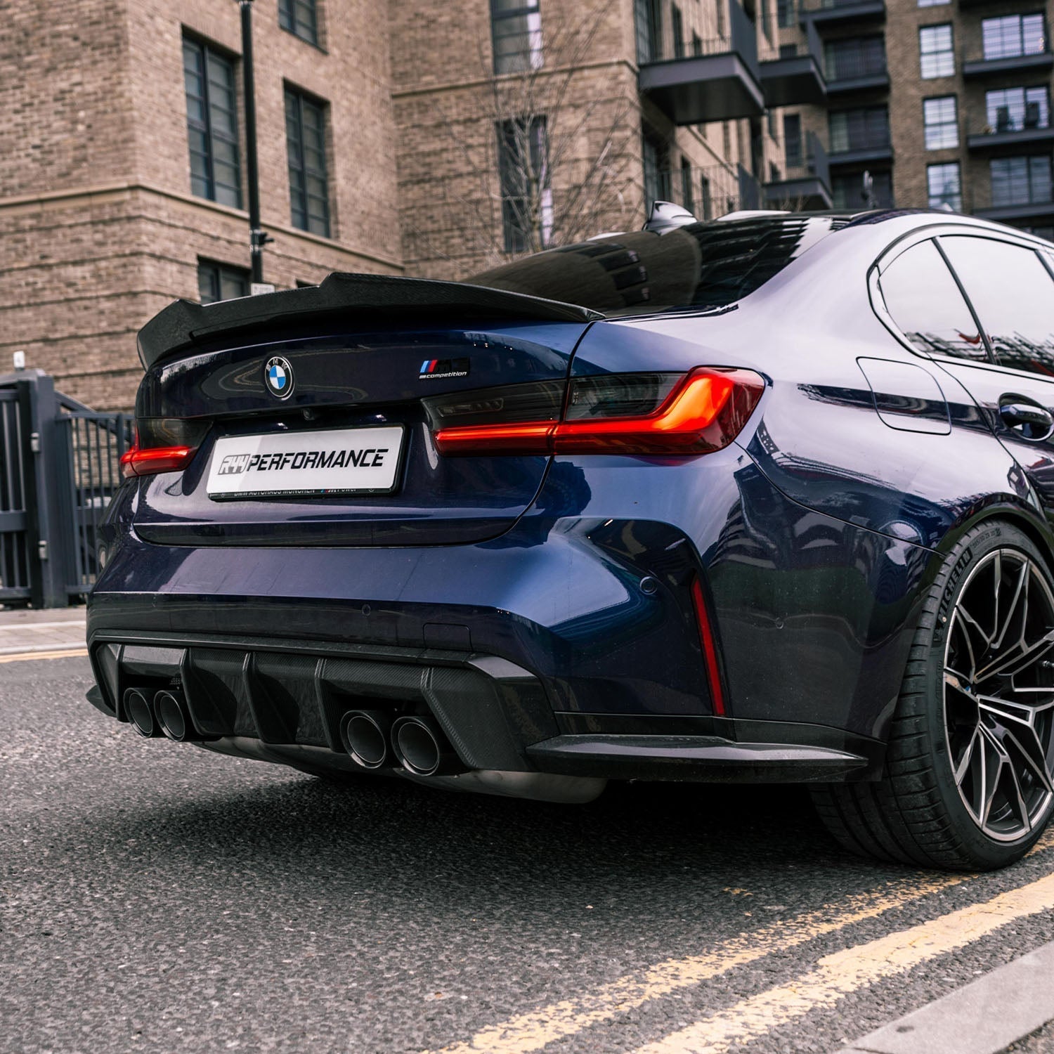 MHC+ BMW G80 M3 Pre Preg Carbon Fibre Ducktail Style Rear Spoiler