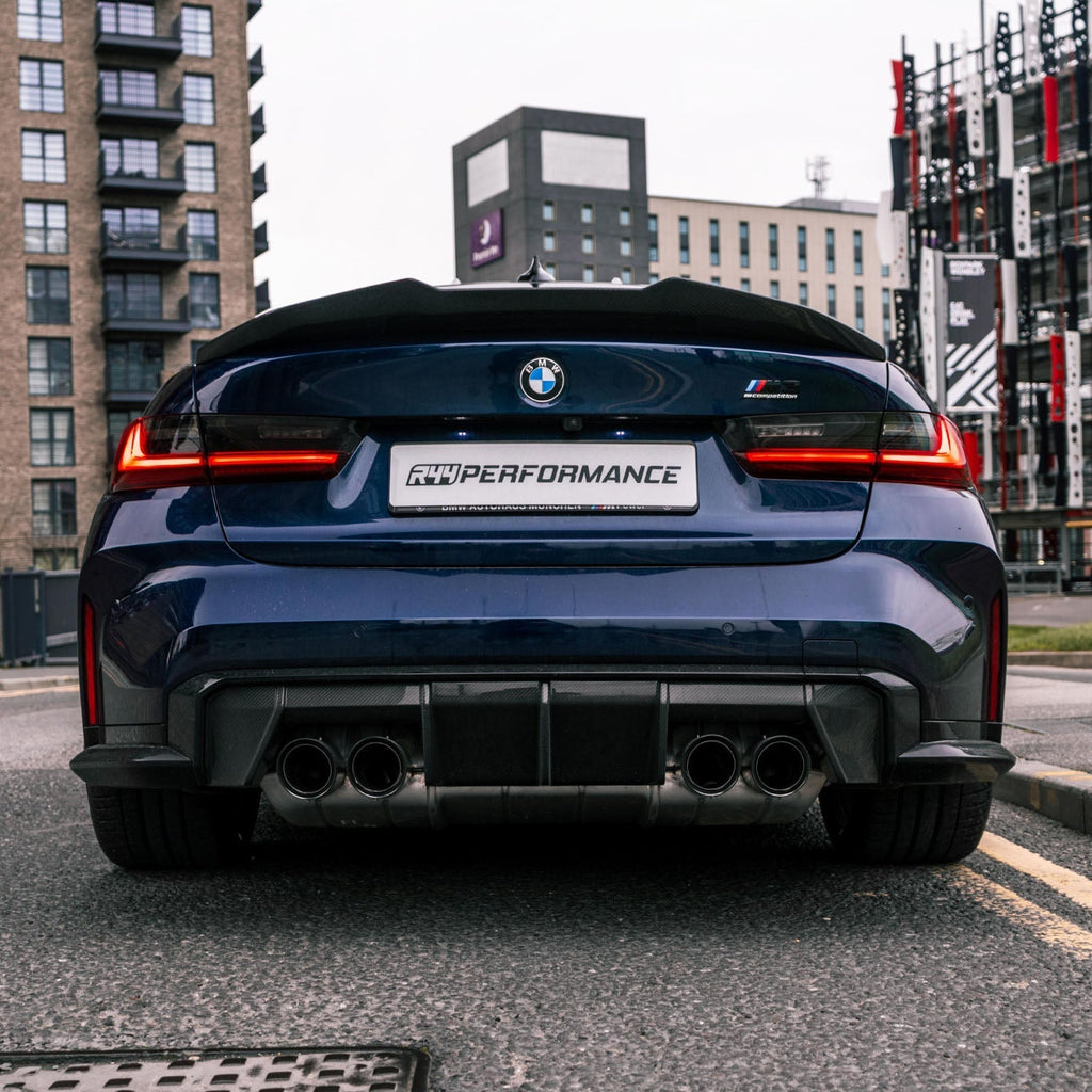 MHC+ BMW G80 M3 Pre Preg Carbon Fibre Ducktail Style Rear Spoiler