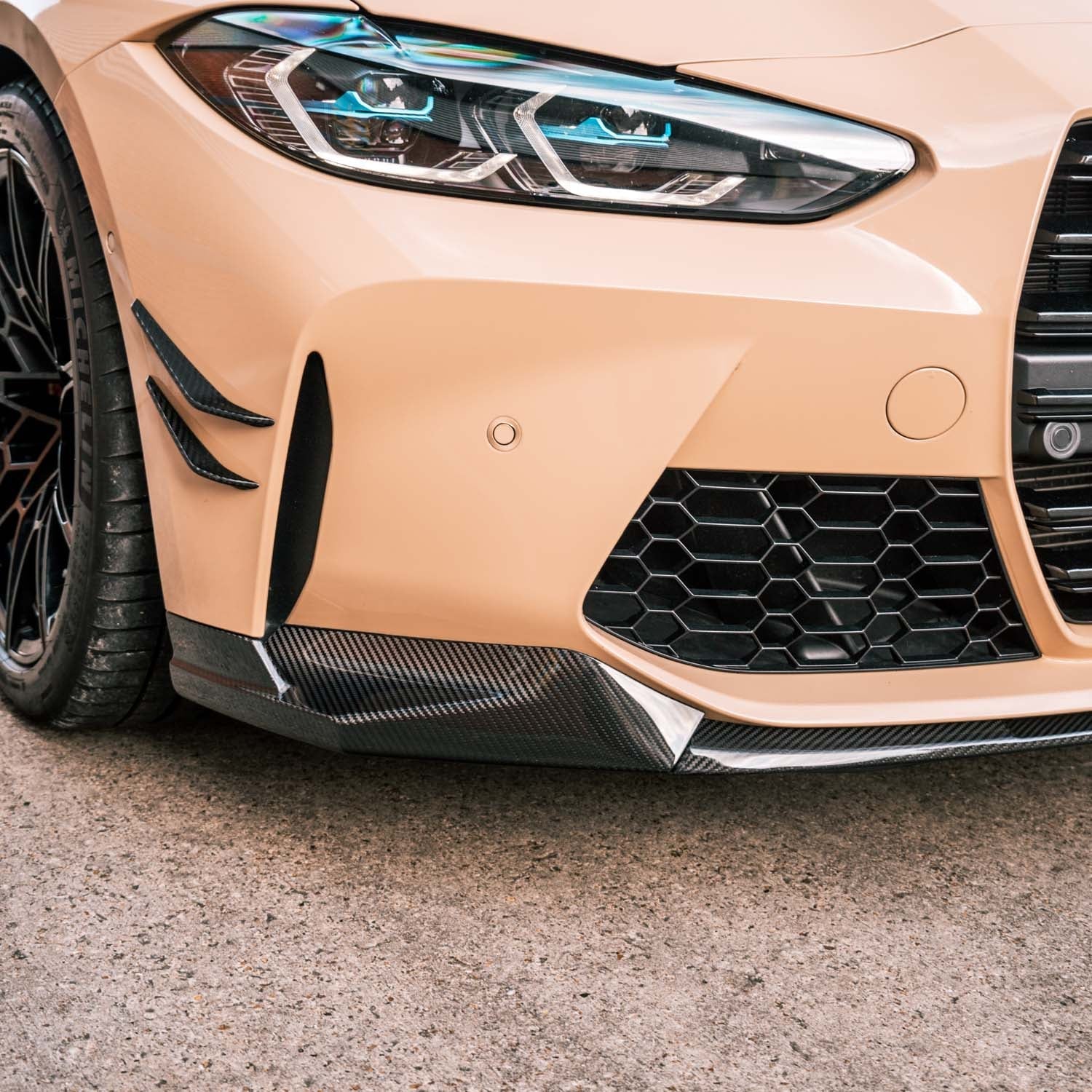MHC+ BMW G80/G81 M3 & G82/G83 M4 Pre Preg Carbon Fibre Performance Style Front Splitter