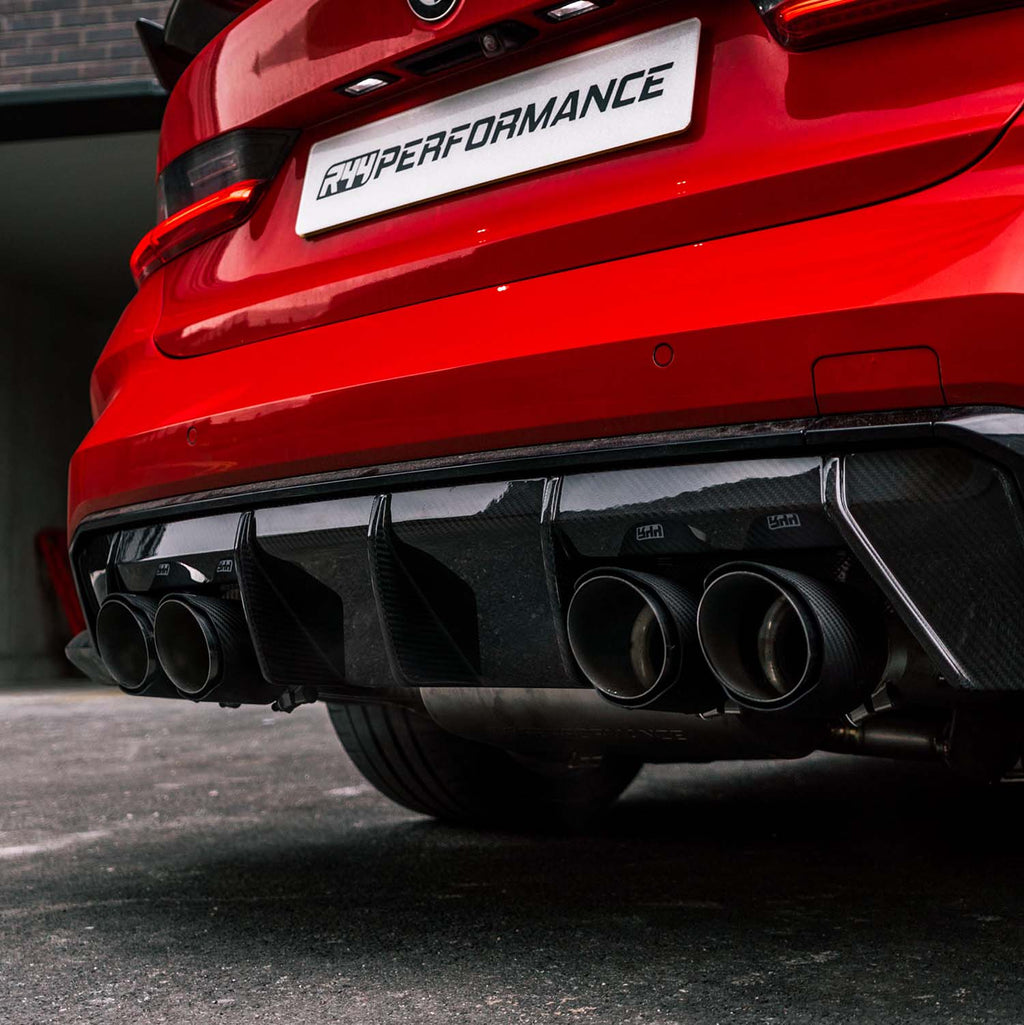MHC+ BMW G80/G81 M3 & G82/G83 M4 Pre Preg Carbon Fibre Performance Style Rear Diffuser