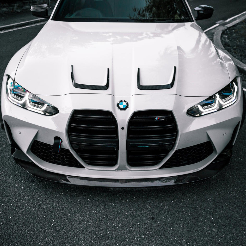 MHC+ BMW G80/G81 M3 & G82/G83 M4 Pre Preg Carbon Fibre X Style Hood Vent Trims