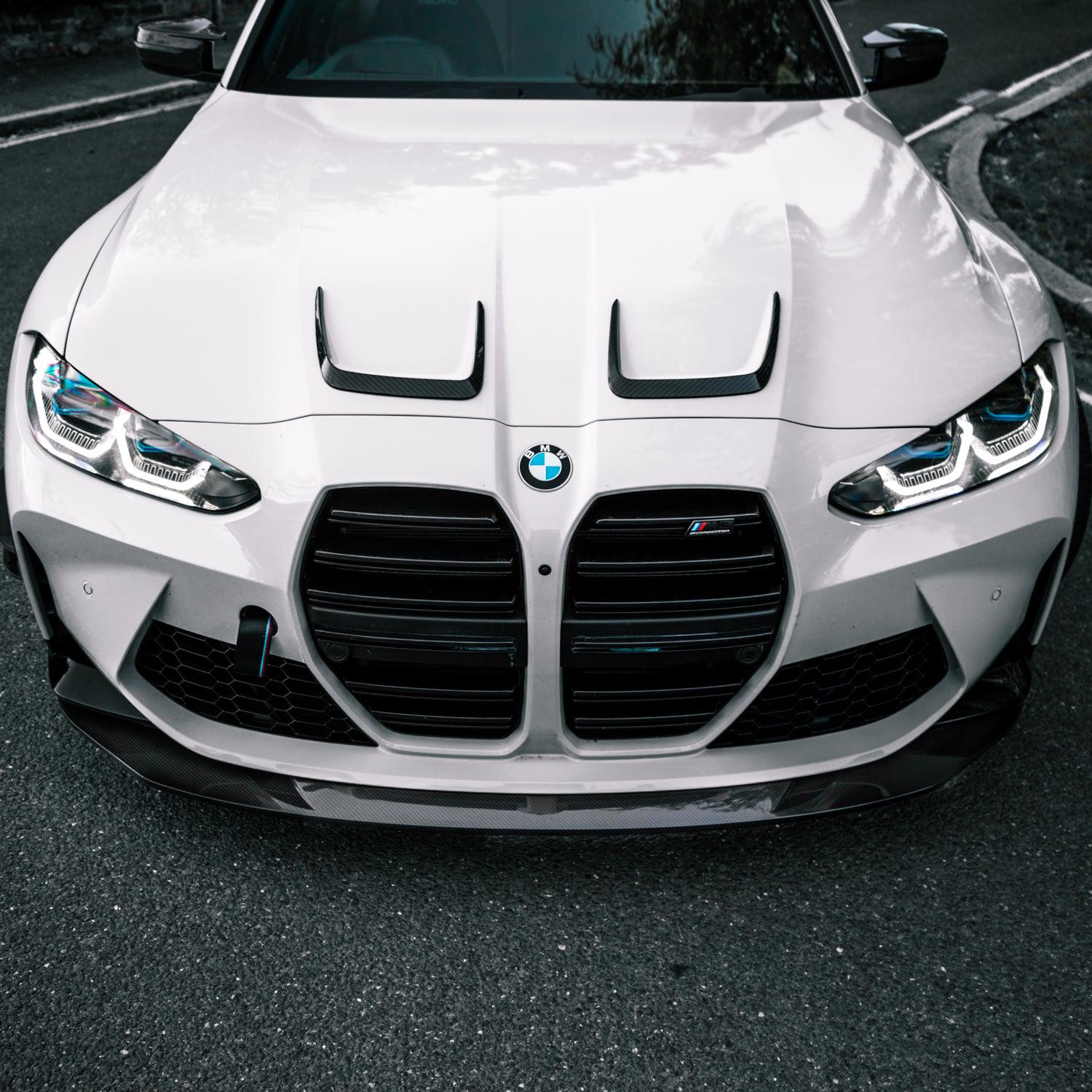 MHC+ BMW G80/G81 M3 & G82/G83 M4 Pre Preg Carbon Fibre X Style Hood Vent Trims