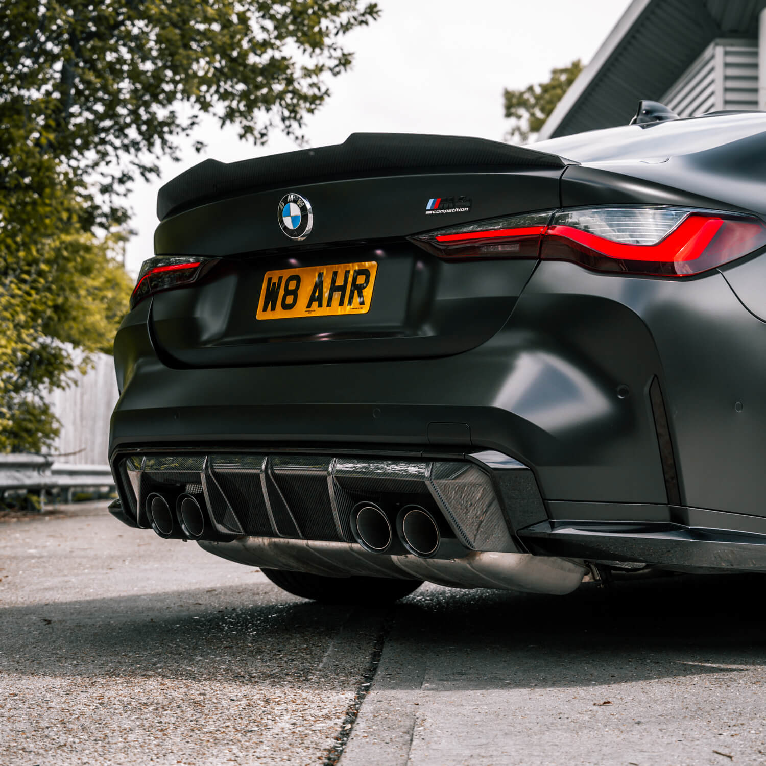 MHC+ BMW G82 M4 Coupe Pre Preg Carbon Fibre Ducktail Style Rear Spoiler