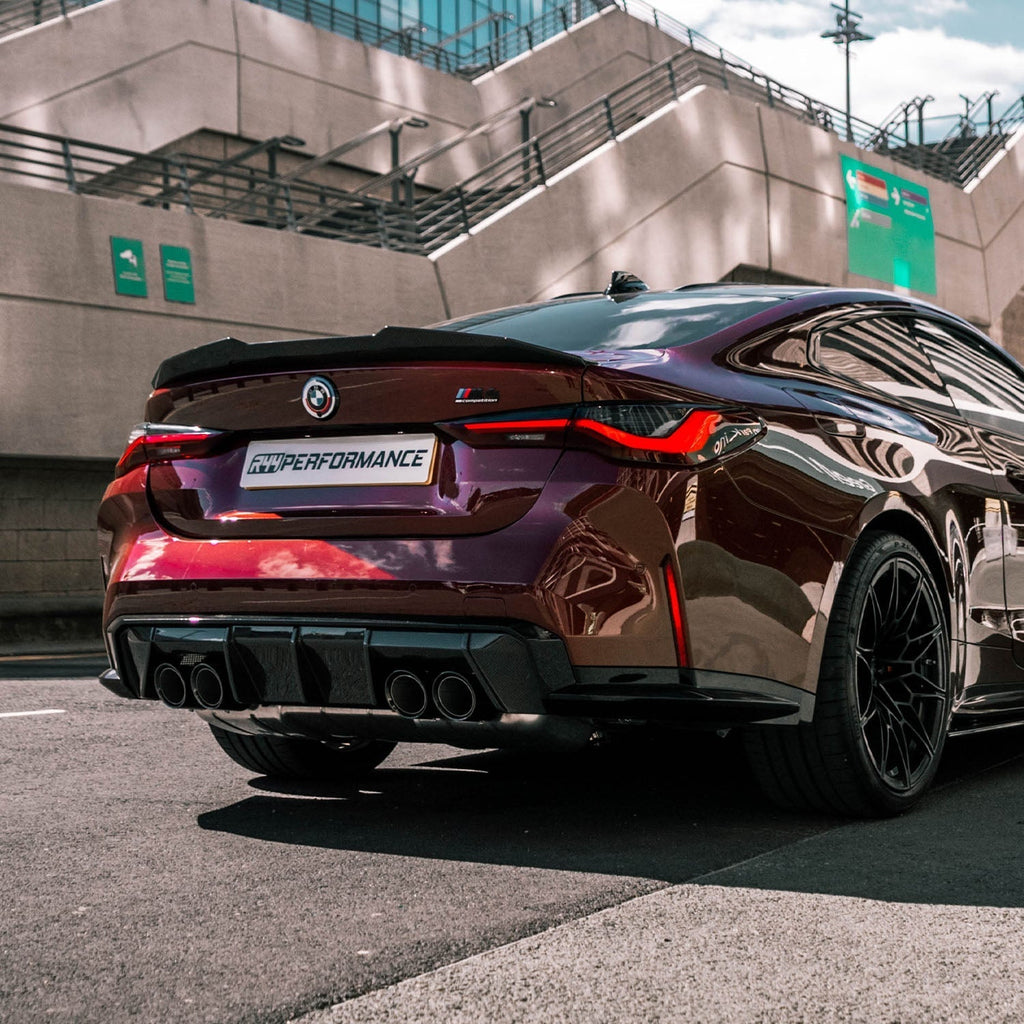 MHC+ BMW G82 M4 Coupe Pre Preg Carbon Fibre Ducktail Style Rear Spoiler