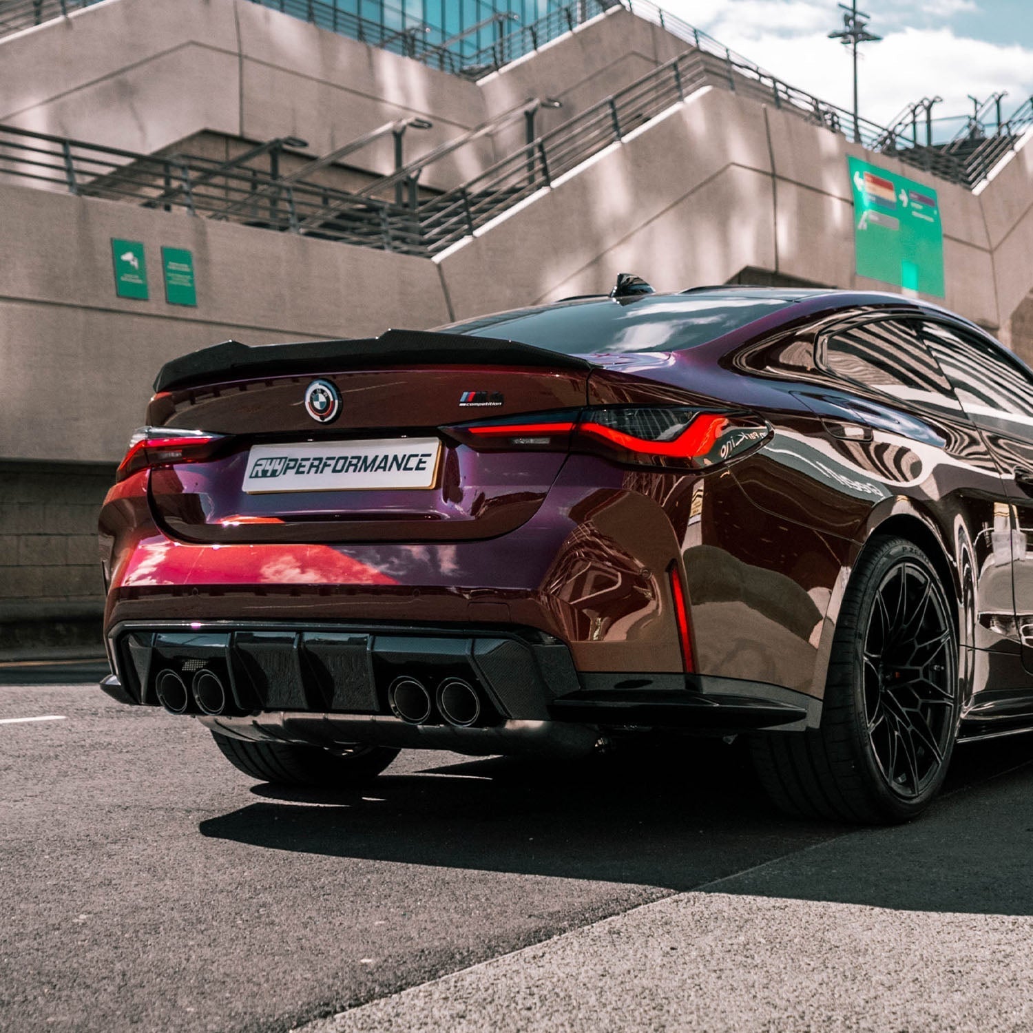 MHC+ BMW G82 M4 Coupe Pre Preg Carbon Fibre Ducktail Style Rear Spoiler
