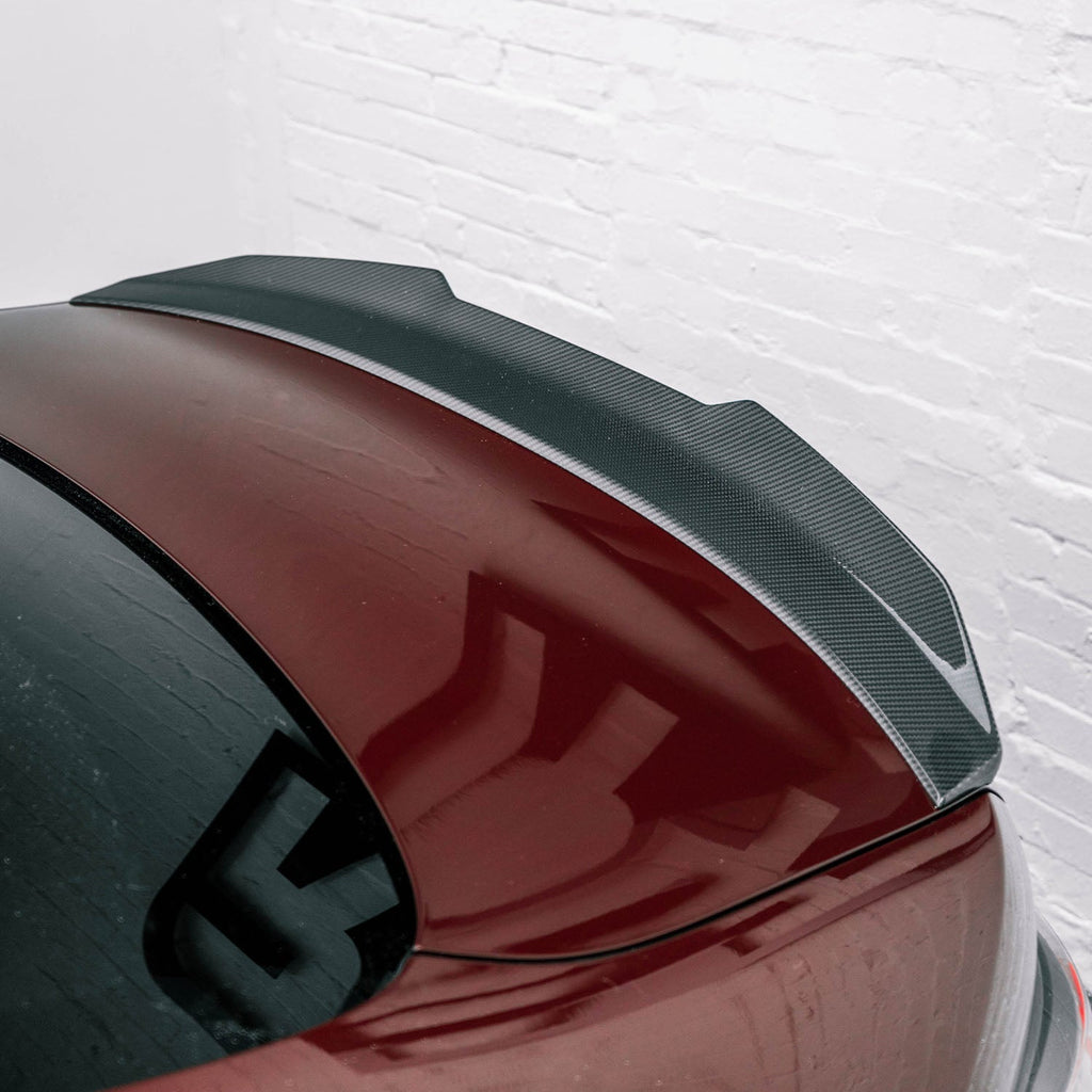 MHC+ BMW G82 M4 Coupe Pre Preg Carbon Fibre Ducktail Style Rear Spoiler