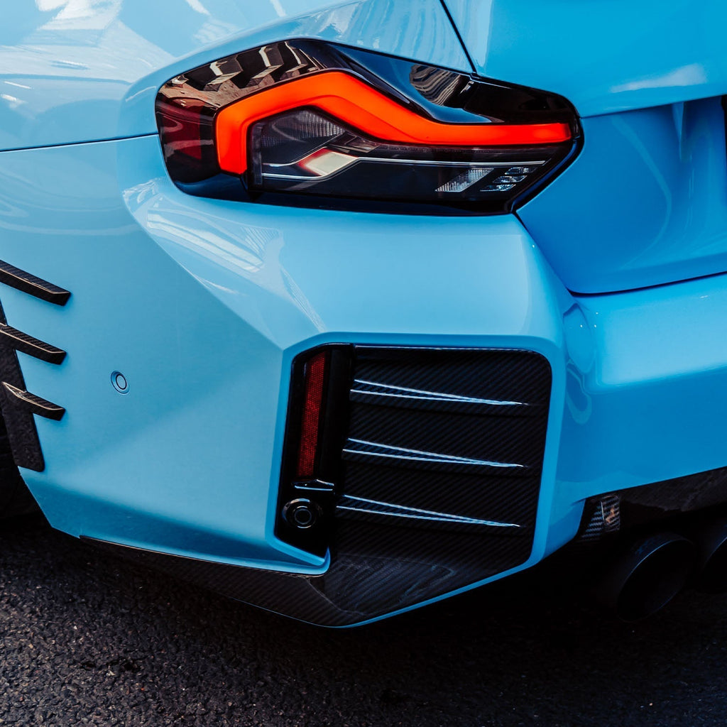 MHC+ BMW G87 M2 Pre Preg Carbon Fibre Performance Style Rear Rear Bumper Inserts