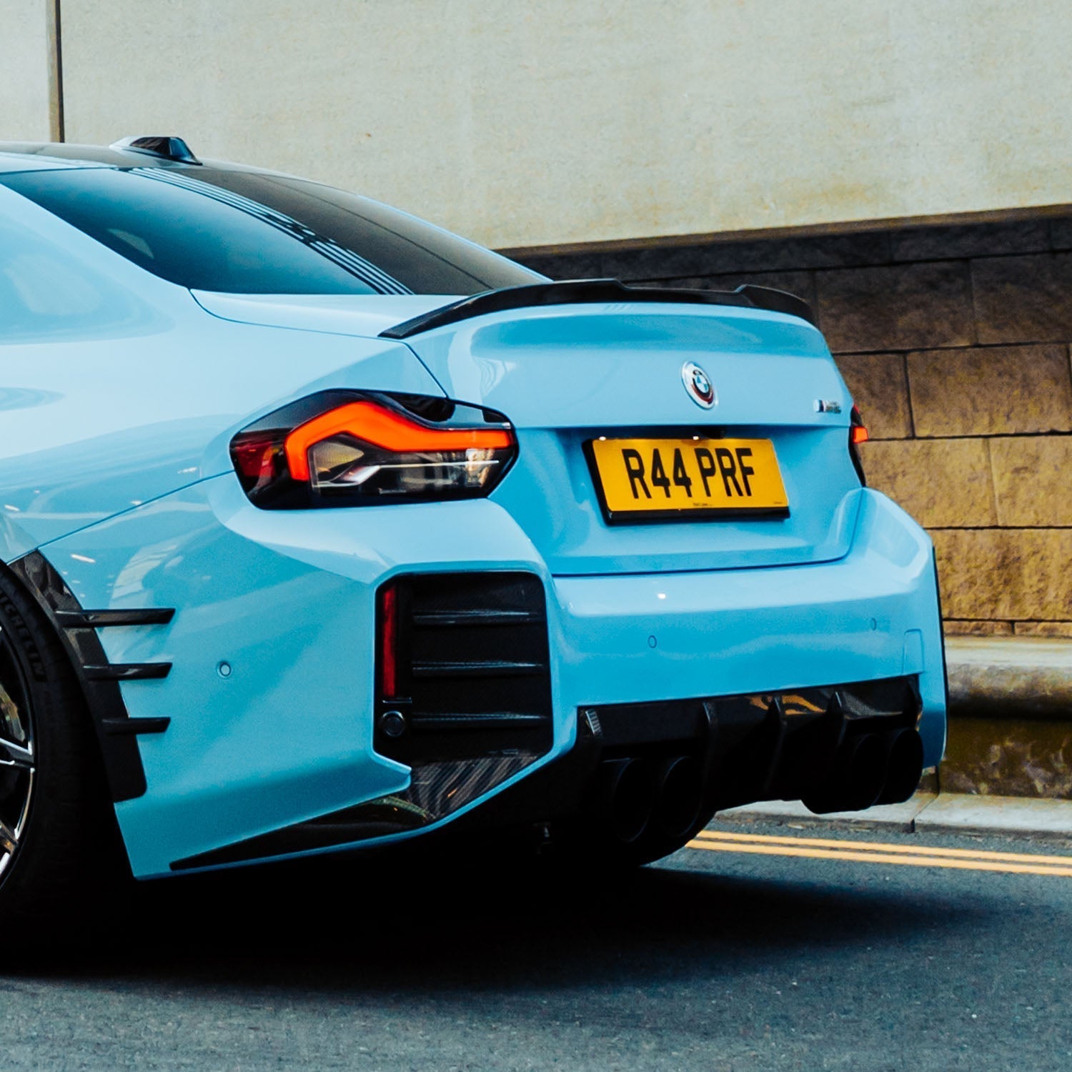 MHC+ BMW G87 M2 Pre Preg Gloss Carbon Fibre OEM Style Rear Diffuser