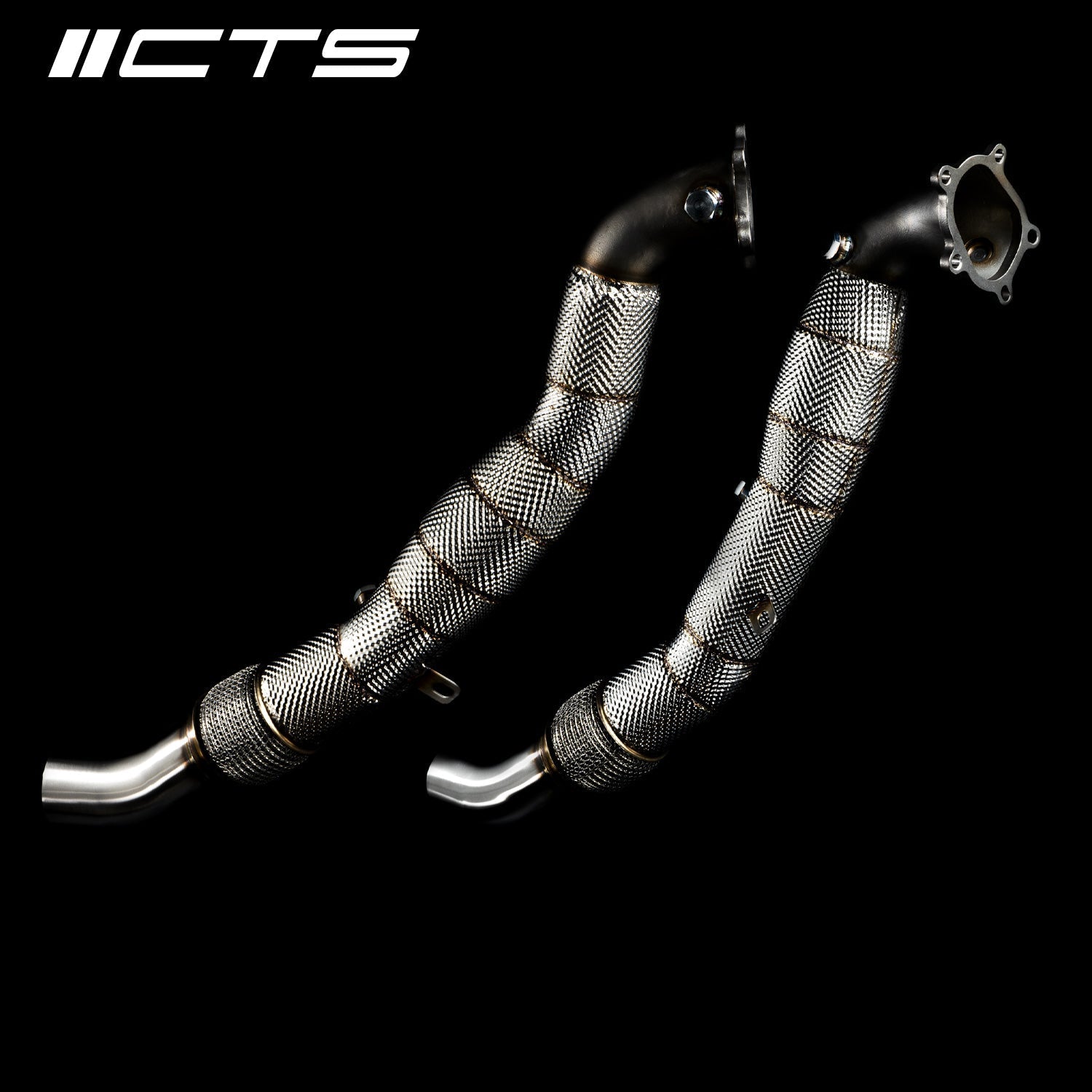 CTS TURBO AUDI C7/C7.5 S6/S7/RS7 4.0T CAST DOWNPIPE SET WITH HIGH FLOW CATS