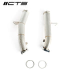 CTS Turbo race downpipe set for Mercedes Benz C43 C400 C450 E43 E400 E450 with M276 engine