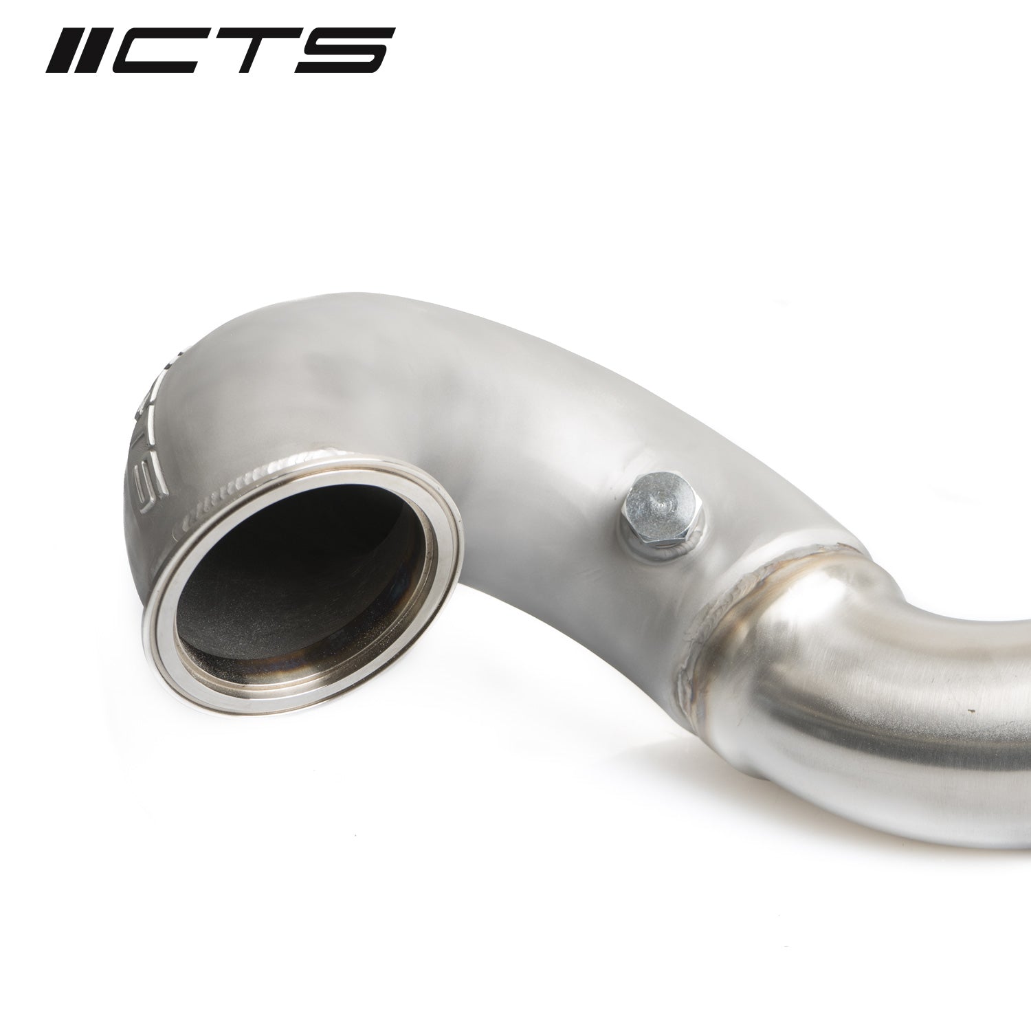 CTS TURBO MQB FWD EXHAUST DOWNPIPE WITH HIGH FLOW CAT (MK7/MK7.5 GOLF, GTI, GLI, A3 FWD)