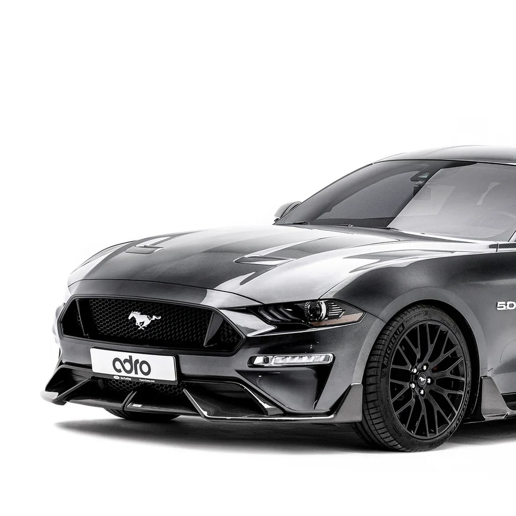 ADRO Ford Mustang Carbon Fiber Upper + Lower Lip Set (2018-2023)