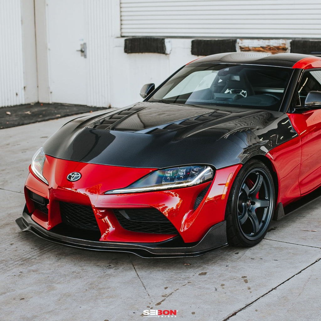 Seibon Carbon TV-Style Double Sided Carbon Fiber Hood For 2020-2026 Toyota GR Supra