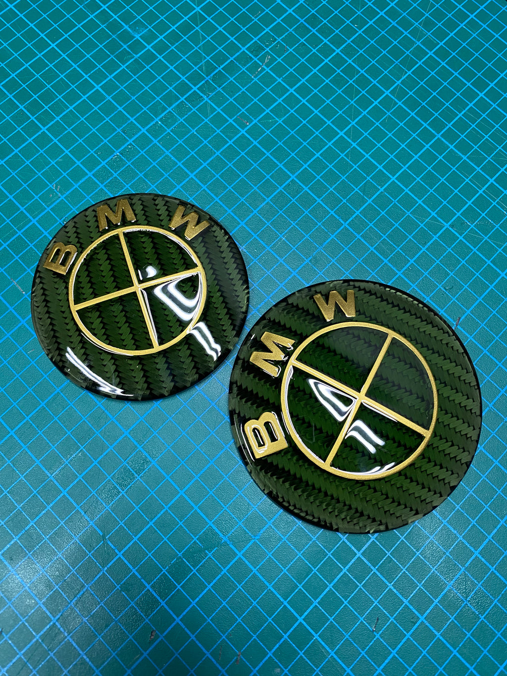 Custom BMW Carbon Composite Hood/Trunk Badges