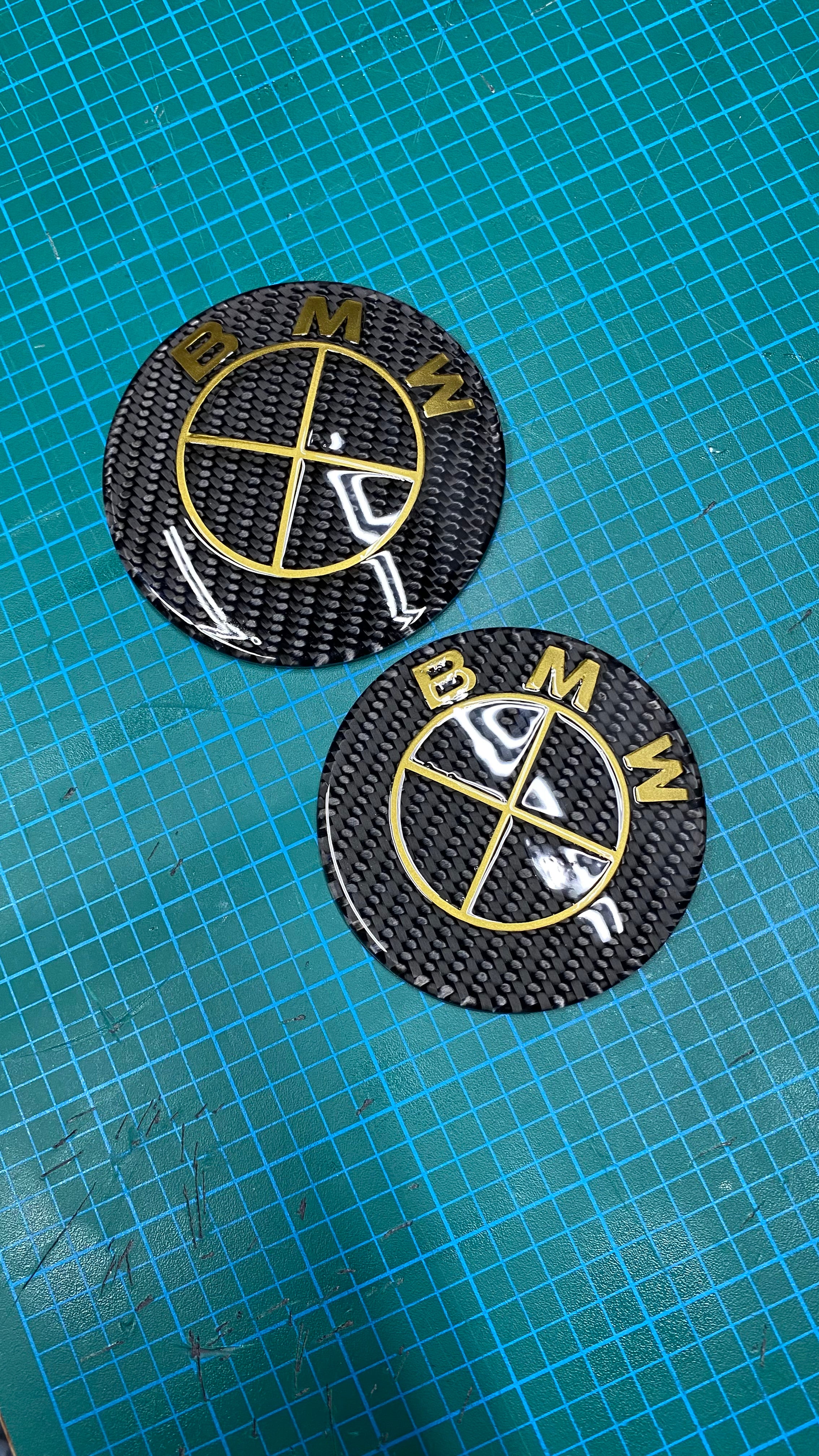 Custom BMW Carbon Composite Hood/Trunk Badges