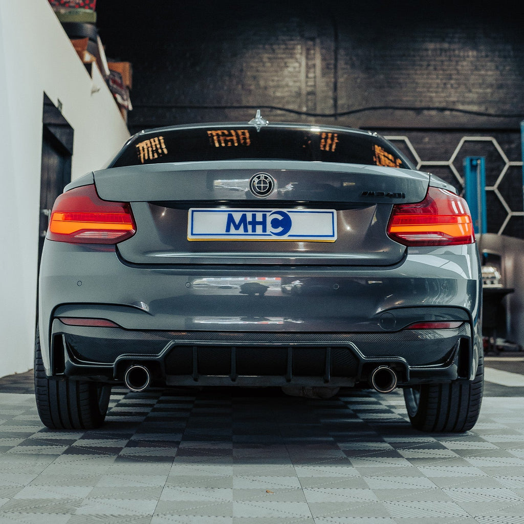 MHC+ BMW F22 F23 M235i & M240i Pre Preg Carbon Fibre Ultra Aggressive Style Rear Diffuser