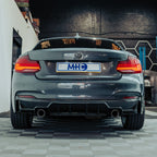 MHC+ BMW F22 F23 M235i & M240i Pre Preg Carbon Fibre Ultra Aggressive Style Rear Diffuser