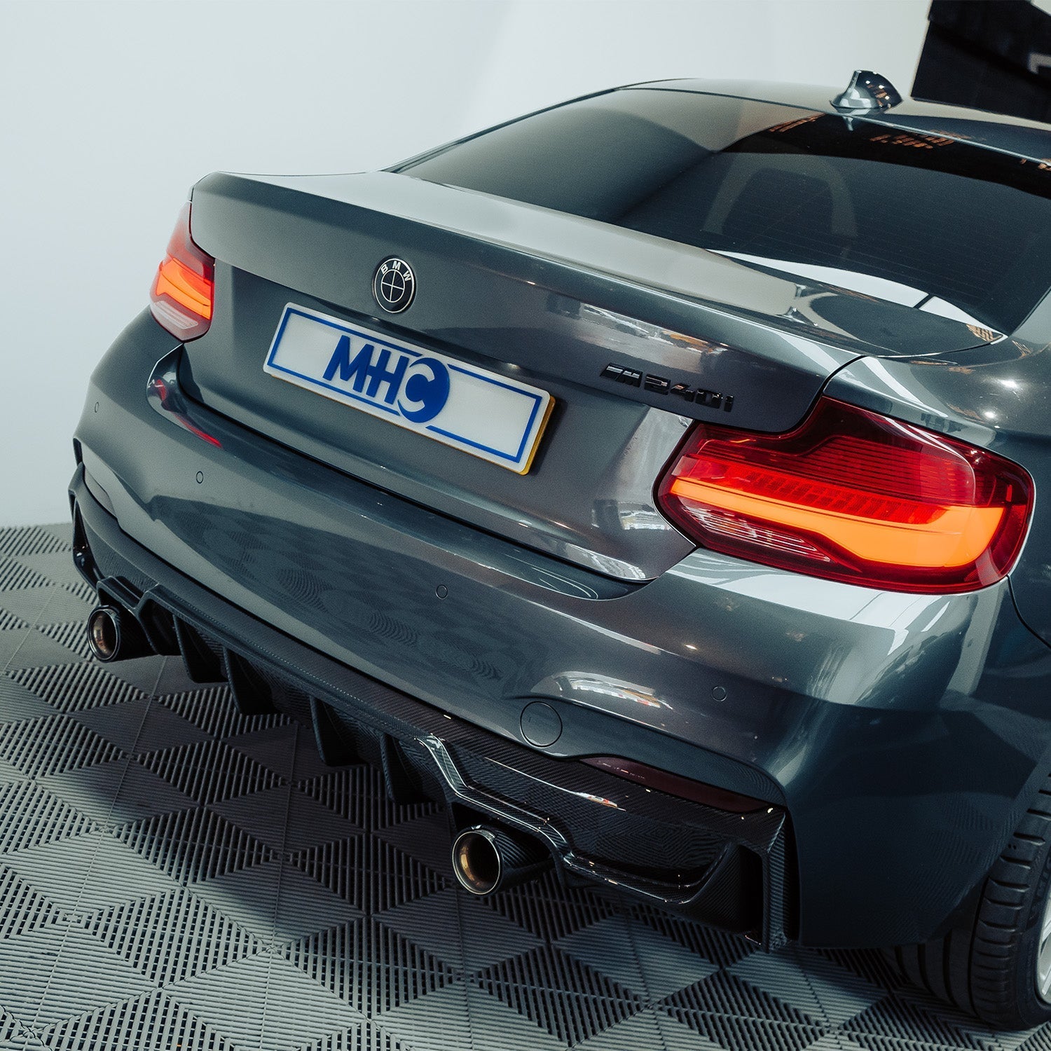 MHC+ BMW F22 F23 M235i & M240i Pre Preg Carbon Fibre Ultra Aggressive Style Rear Diffuser