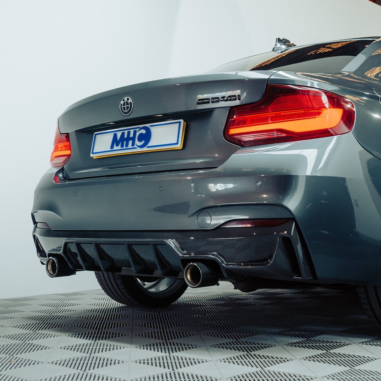 MHC+ BMW F22 F23 M235i & M240i Pre Preg Carbon Fibre Ultra Aggressive Style Rear Diffuser