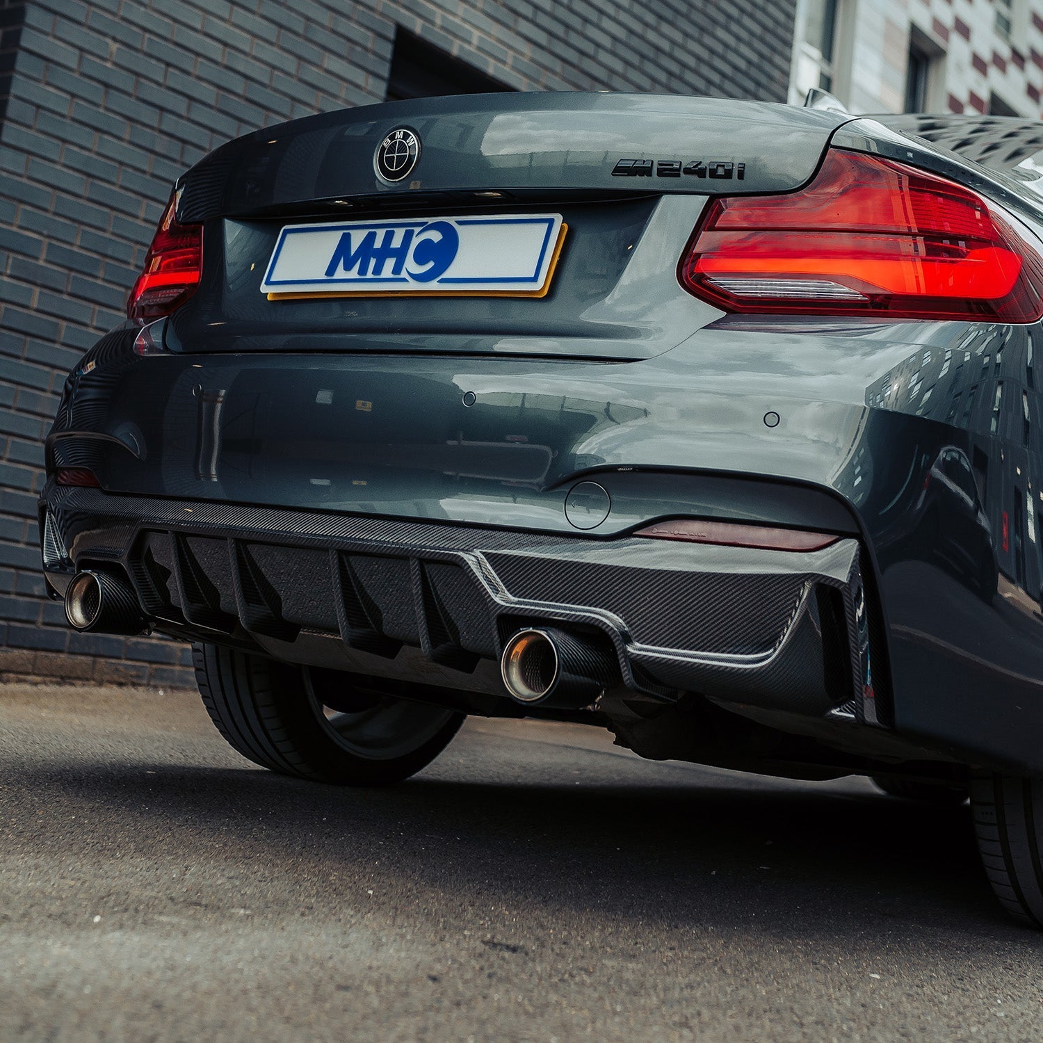 MHC+ BMW F22 F23 M235i & M240i Pre Preg Carbon Fibre Ultra Aggressive Style Rear Diffuser