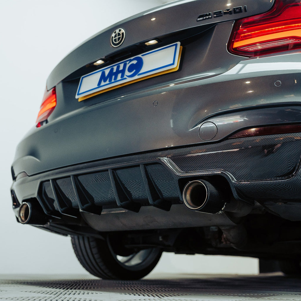 MHC+ BMW F22 F23 M235i & M240i Pre Preg Carbon Fibre Ultra Aggressive Style Rear Diffuser