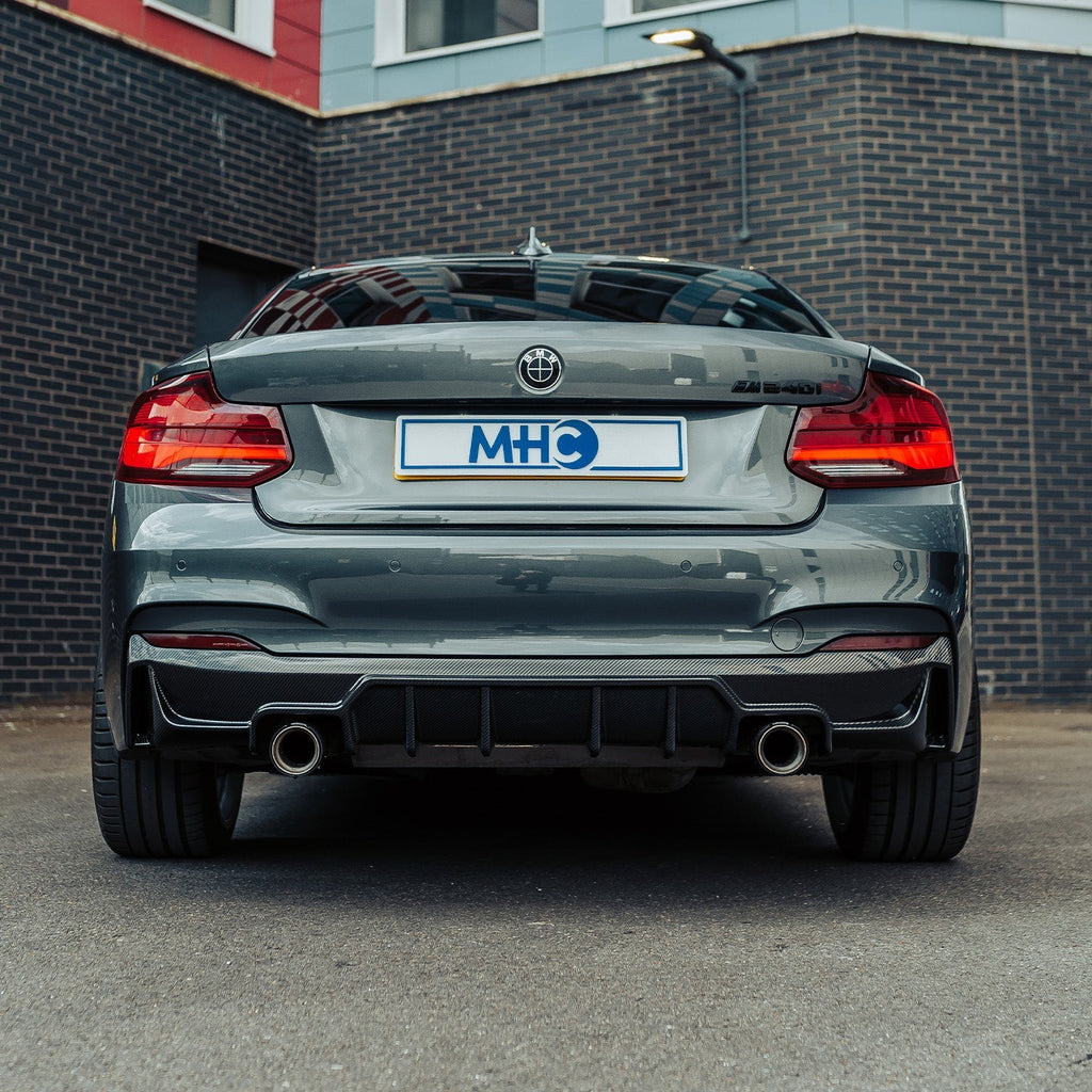 MHC+ BMW F22 F23 M235i & M240i Pre Preg Carbon Fibre Ultra Aggressive Style Rear Diffuser