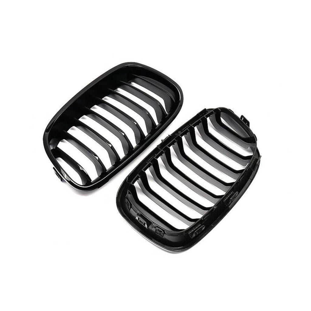 MHC Black BMW F20 & F21 1 Series Pre-LCI Gloss Black Single Slat Front Grilles