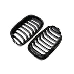 MHC Black BMW F20 & F21 1 Series Pre-LCI Gloss Black Single Slat Front Grilles