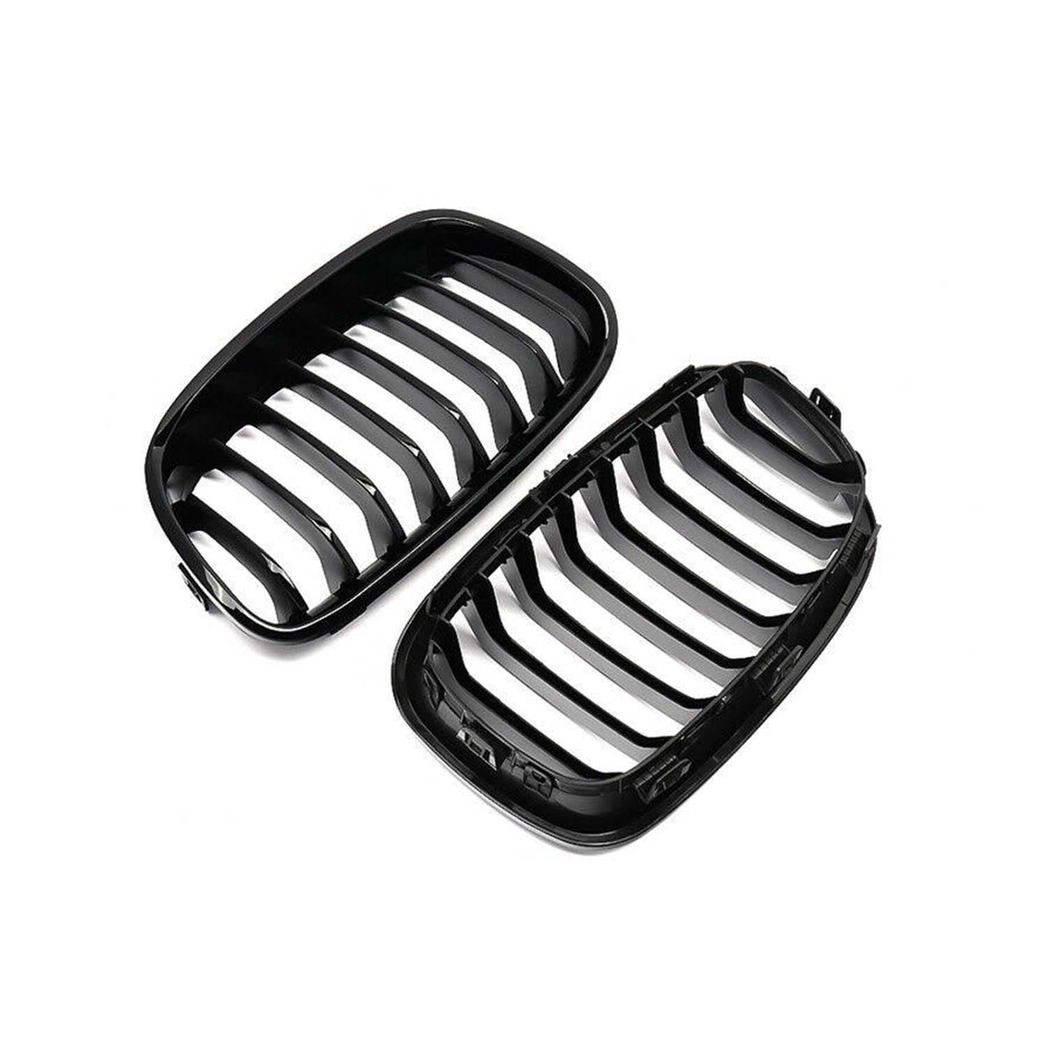 MHC Black BMW F20 & F21 1 Series Pre-LCI Gloss Black Single Slat Front Grilles