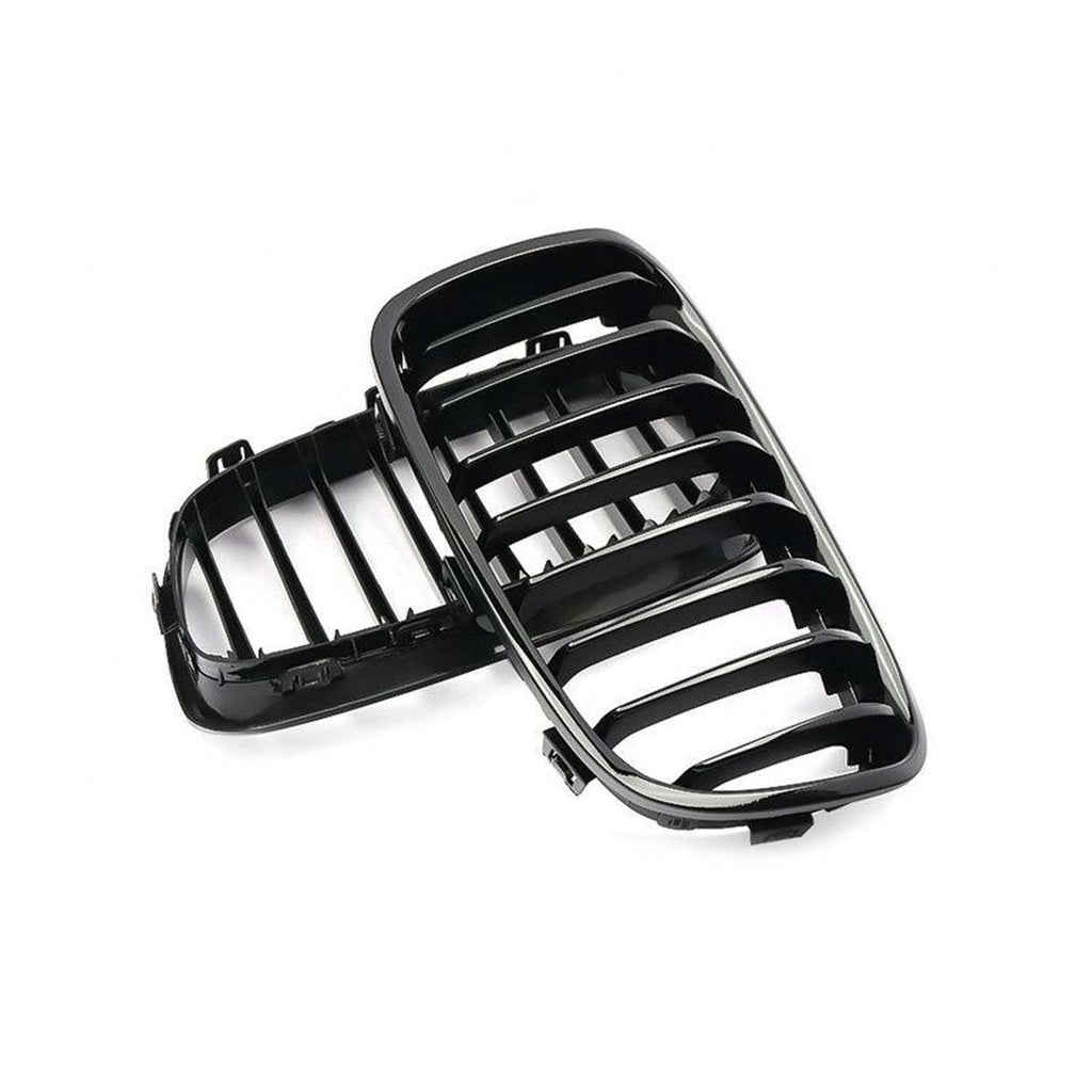 MHC Black BMW F20 & F21 1 Series Pre-LCI Gloss Black Single Slat Front Grilles