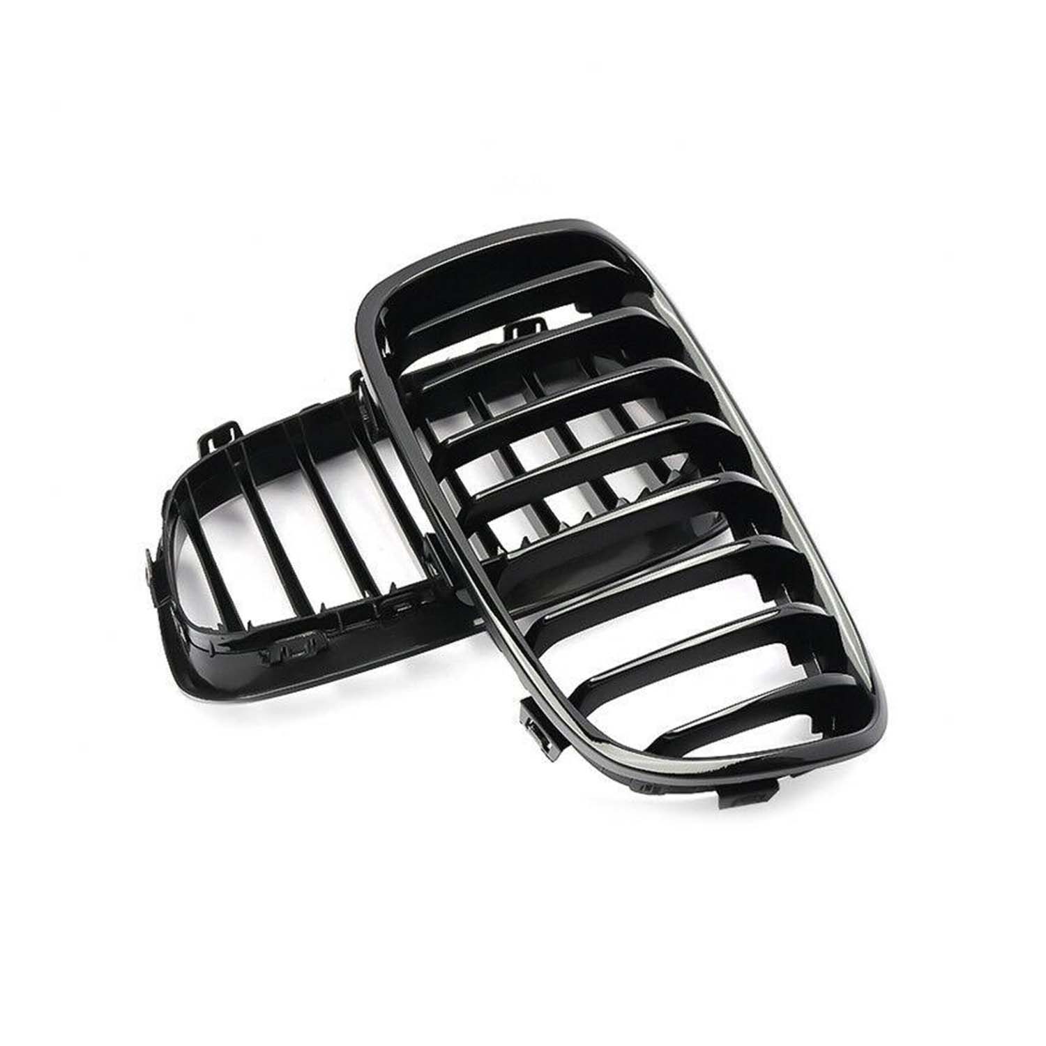 MHC Black BMW F20 & F21 1 Series Pre-LCI Gloss Black Single Slat Front Grilles