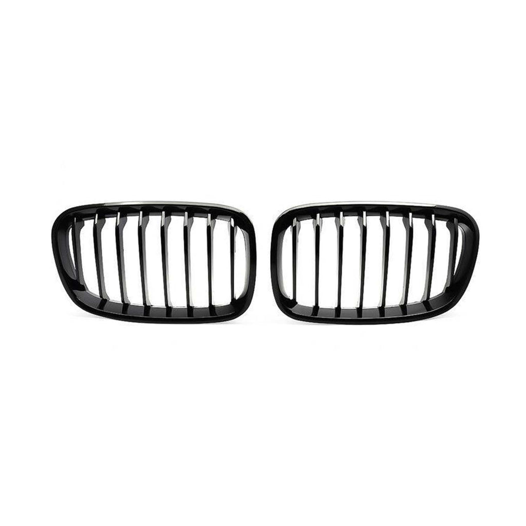 MHC Black BMW F20 & F21 1 Series Pre-LCI Gloss Black Single Slat Front Grilles
