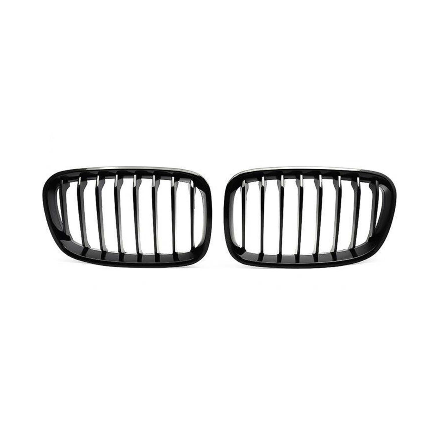 MHC Black BMW F20 & F21 1 Series Pre-LCI Gloss Black Single Slat Front Grilles