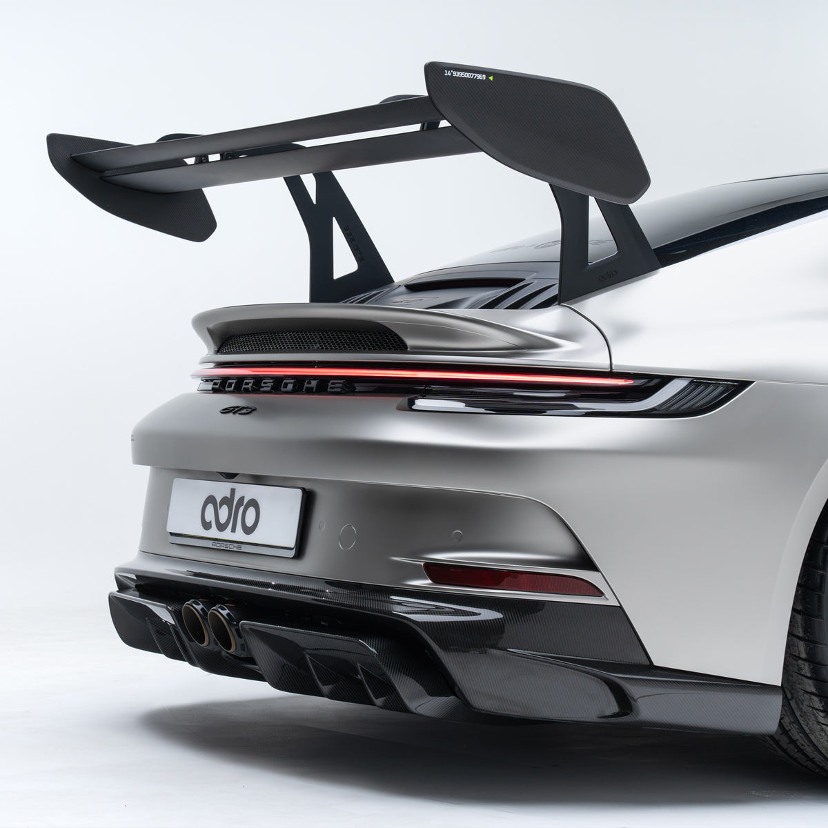 ADRO Porsche 992.1 GT3 Carbon Fiber AT-P Swan Neck Wing