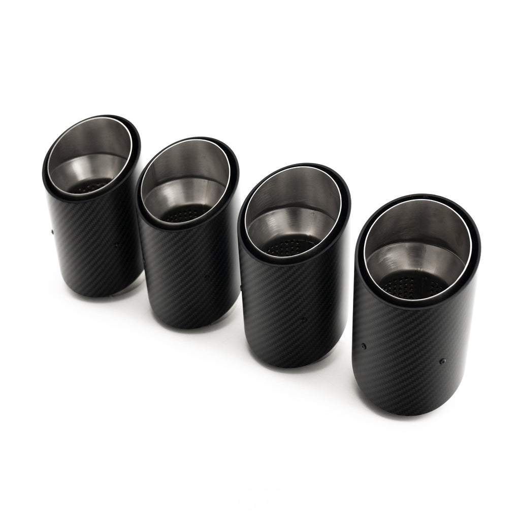 R44 BMW G90 & G99 M5 Carbon Fibre Exhaust Tips Set
