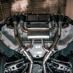 R44 BMW M3/M4 Race Cat Back Exhaust System In Titanium With Carbon Tips (G80/G81/G82/G83)