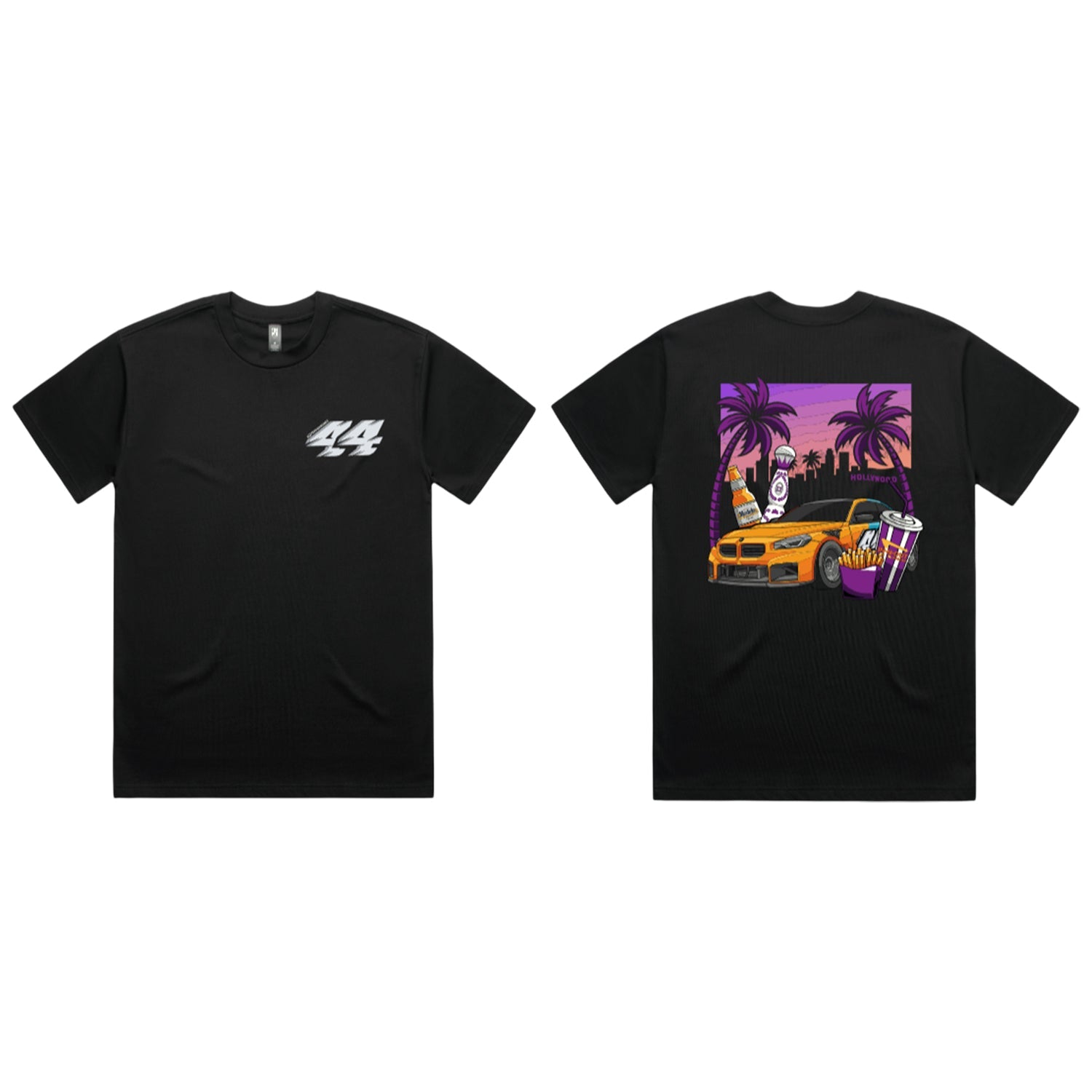 R44 Performance Los Angeles Tee In Black